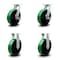 Service Caster 10 Inch Heavy Duty Green Poly on Metal Caster Swivel Lock/Brake 2 Rigid, 2PK SCC-KP92S1030-PUR-GB-SLB-BSL-2-R-2 - alternate 1